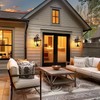 SNRU Large Dusk to Dawn Outdoor Wall Light 3-Light, 18"