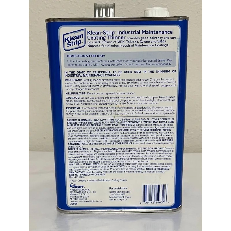 Klean Strip Industrial Maintenance Coating Thinner 1 Gallon - Solvent
