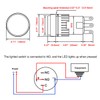 Heschen 16mm Round Momentary Push Button Switch 1NO 1NC 24V