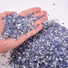 BLINGINBOX 14400pcs Clear SS6-SS20 4 Sizes Large Quantity Wholesale Hotfix Rhinestone Crystal Glass Strass for Garment (Crystal, SS12)