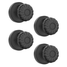 Asidrama 4 Pack Black Privacy Door Knobs with Lock, Door Handles with Matte Black Door Knobs Interior for Bedroom or Bathroom, Heavy Duty Door Lever for Left Right Sided Doors