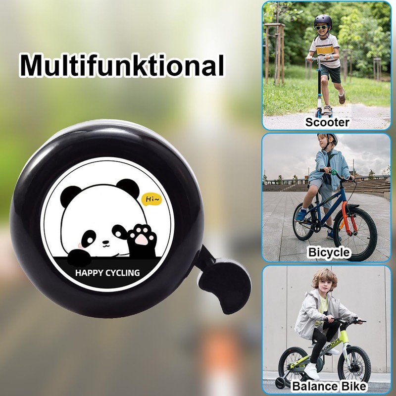 Children's Bicycle Bell with 1 Sticker in Different Patterns -