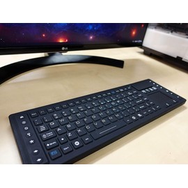 DSI RF Wireless Keyboard with Touchpad IP67 Waterproof Silicone Black TBK104
