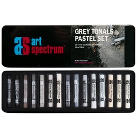 Art Spectrum Grey Tonals Pastel Set of 15 with Black Aluminum Tin