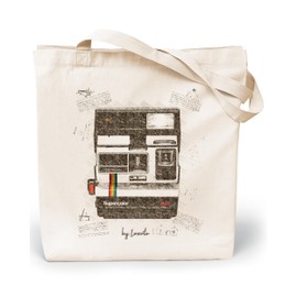 Loxato Printed Fabric Bag, Cotton Bag, Printed 100% W 35 x H 42 x D 8 cm, Canvas Fabric 220 g/m², Printed Jute Bag, Shopping Bag, Long Handle, 70 cm Shopping Bag, Vinci Camera