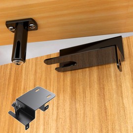 RIAUOR Child Safety Door Top Lock - Adjustable Child Proof Door Top Lock Based On Door Frame Thickness, Top Door Lock Designed For Child Safety At Home, Lock And Unlock from Both Sides (Black, 1 Pcs)