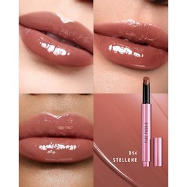 TIMEPHORIA Labial Hidratante Milkyway, Bálsamo con Color Efecto Espejo 5D, Brillo No Pegajoso con Ácido Hialurónico y Manteca de Karité, Plumping Glos
