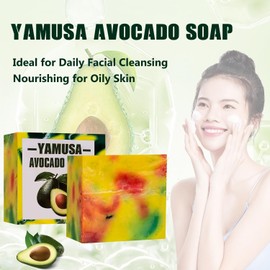 Yamusa Avocado Soap, Handmade Organic Avocado Oil Soap, Face & Body Bar Soap For Women, Deep Cleansing and Nourishing For All Skin Types
