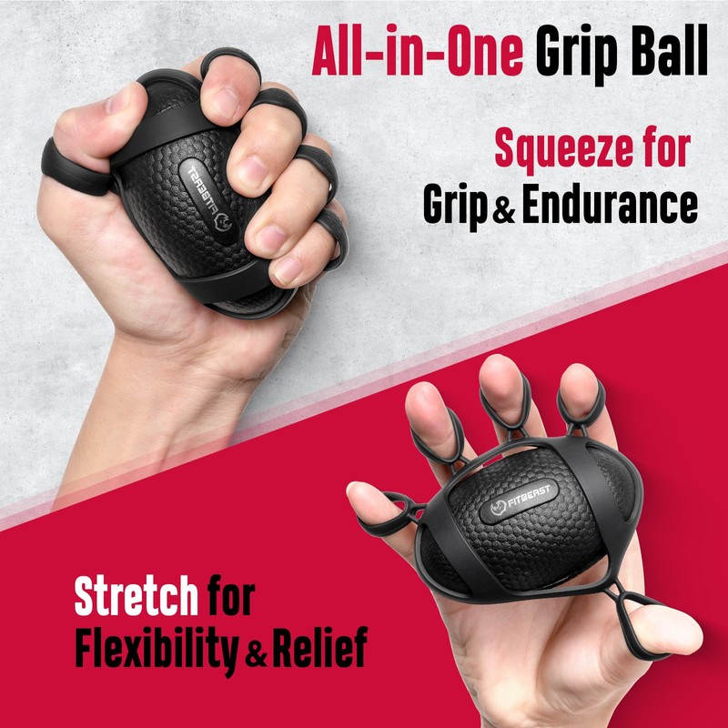 FitBeast Grip Strength Trainer, Hand Gripper Strengthener Kit - 6