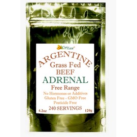 Argentine Beef Adrenal Powder Grass Fed & Finished 4.2 Ounce