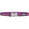 Red Dingo Bucklebone Dog Collar Design, Daisy Chain Purple, X-Small