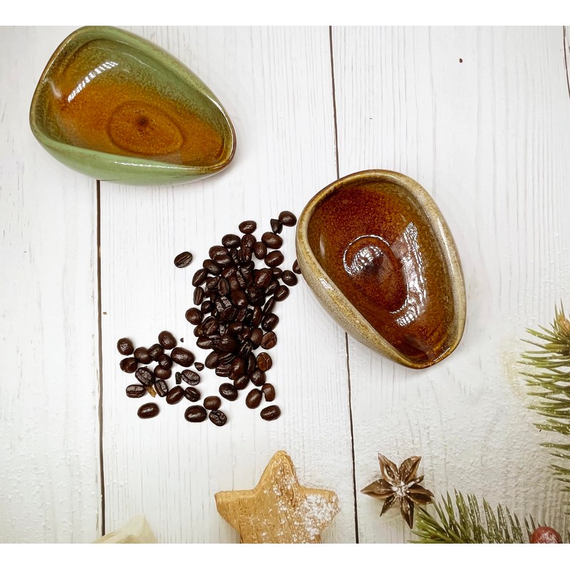 LamChyar Coffee Bean Dosing Cup, Ceramic Dosing Dish for Coffee