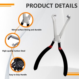 SST 2 Pcs Electrical Disconnect Pliers 37960, 13120 Electrical Connector Separator, Electrical Plug Pliers with 8 Pcs Terminal Removal Tools, Automotive Hose Disconnect Tools for Push Tab Style Plugs