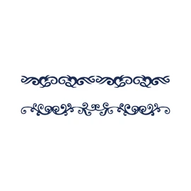 Tattwo.me Temporary Tattoos for Adults and Kids 2 Weeks Waterproof - Two Ornaments to Cut Out - Vegetable Ink - EU Cosmetic Certificate - (G0037)