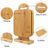 Bamboo Cutting Board Set for Kitchen,Small Cutting Boards with Holder,Serving