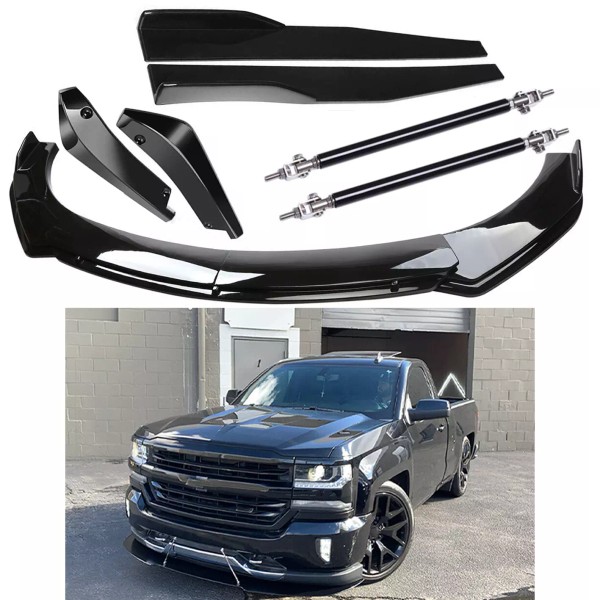 Unbranded For Chevy Silverado 1500 Front Bumper Lip Splitter Spoiler
