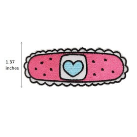 Cute-Patch Pink Band-Aid with A Heart Embroidered iron on Patch Doctor Nurse Gift Valentines Day Classroom Gifts Exchange