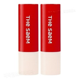 The Saem Saem.mul Essential Tint Lip Balm RD01 Essential Rose 2pcs basic / 더샘 샘.물 에센셜 틴트 립밤 RD01 에센셜 로즈 2개 기본