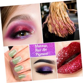 VILLFUL 12pcs Glitter Sequins Nail Gems Nail Art Powders Shiny Manicure Glitter Pigments