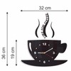 Modern Kitchen Wall Clock, Cup
