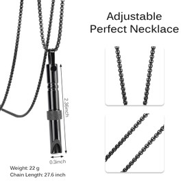 Anxiety Necklace, Luwrevc Breathlace Breathing Necklace, Meditation Mindful Anxiety Relief Items for Men Women Reduce Stress Quit Smoking Necklace