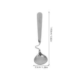 BESTonZON Stainless Steel Coffee Spoon Curved Handle Hanging Design Jam Honey Spoon Teaspoon Dessert Spoon Cup Spoon Stirring Spoon for Tea Milk Coffee Dessert Drink Milkshake Pack of 4