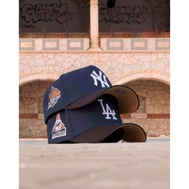 Red NY Color-Blocked Baseball Caps - Unisex L/A & N/Y Design, European Charm, 100% Cotton, Lightweight & Comfortable Headwear:_8 - LA