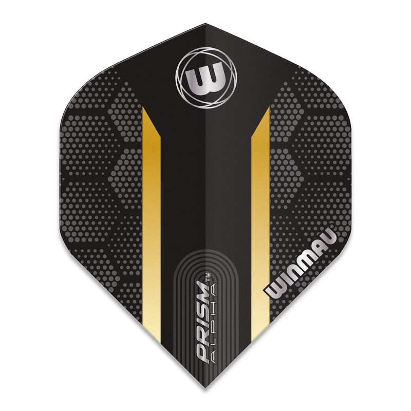 Winmau Prism Alpha Black & Gold Hexagon Extra Thick Dart