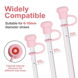 ZIZAISM 6Pcs Adjustable Straw Cover Cap for Yeti Rambler Tumbler Cup 25oz, 26oz, 30oz, 35oz, 42oz, Silicone Straw Topper for Yeti, Reusable, BPA Free, Dishwasher safe