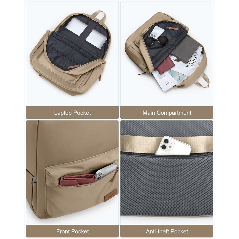 HOMIEE Lightweight Stylish Casual Backpack, Laptop Backpack Water-Resistant Daypack, Travel/School/Casual/Work