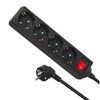 Maclean Maclean MCE196G 4-Fach Steckdosenleiste 3m mit Schalter Mehrfach Steckdosen
