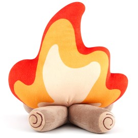 PullCrease Campfire Plush Toys Fake Fire Firewood Plush Pillow Woodland Forest Nursery Classroom Decor for Camping Overnight Scene Setting Room Decoration(1 Pack)