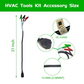 HVAC Tools Kit Accessory, HVAC Adaptor Cord for Circuit Breaker Finder Vacuum Pump, Ac Guages Clearance and Equipment, Compatible with Yellow Jacket 69522,69411,RT310,RT250,RT310,ET300,ET310 (1)
