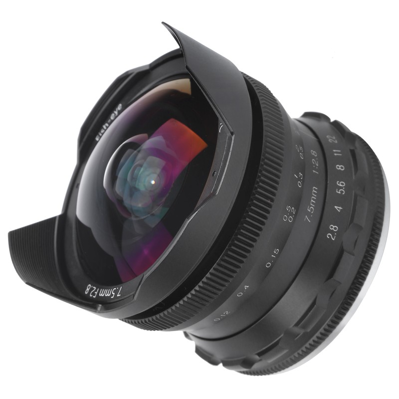 7.5mm F2.8 FX Mount Ultra Wide Angle Fisheye Scenery Lens