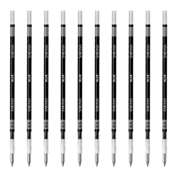 10pcs Zebra Sarasa NJK-0.5 0.5 mm Gel Ink Multi Pen Refill (Box Set) - Black Ink
