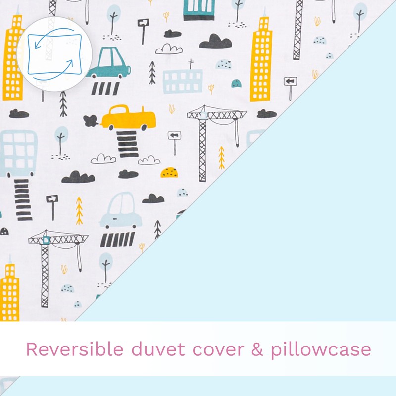 100% Cotton Cot Bed Duvet Cover & Pillowcase Set pattern