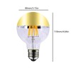 Lxcom Lighting Half Chrome Gold LED Light Bulb 7W Dimmable