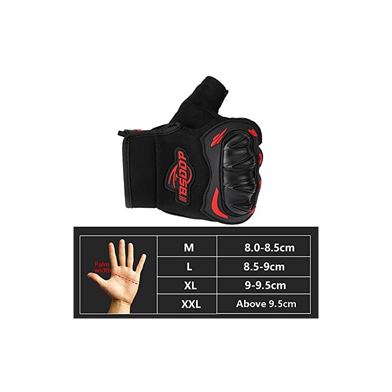 XTRAFAST Tactical Security Gloves Police Fingerless Leather with Protective Padding