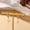 DOCHAIS Hoop Earrings Gold 925 Silver Earrings with Pearls Zircon