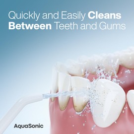 AquaSonic Water Flosser - Cordless Rechargeable Water Flossers for Teeth Cleaning - Waterproof Aqua Flosser, Portable Oral Irrigator for Dental Cleaning with 5 Jet Tips – Braces Home Travel