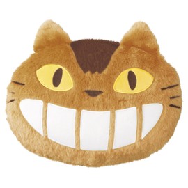 Marushin 1145007300 Ghibli My Neighbor Totoro Cushion, H 9.6 x W 13.8 inches (24.5 x 35 cm), Ghost Cat Bus, Memory Foam