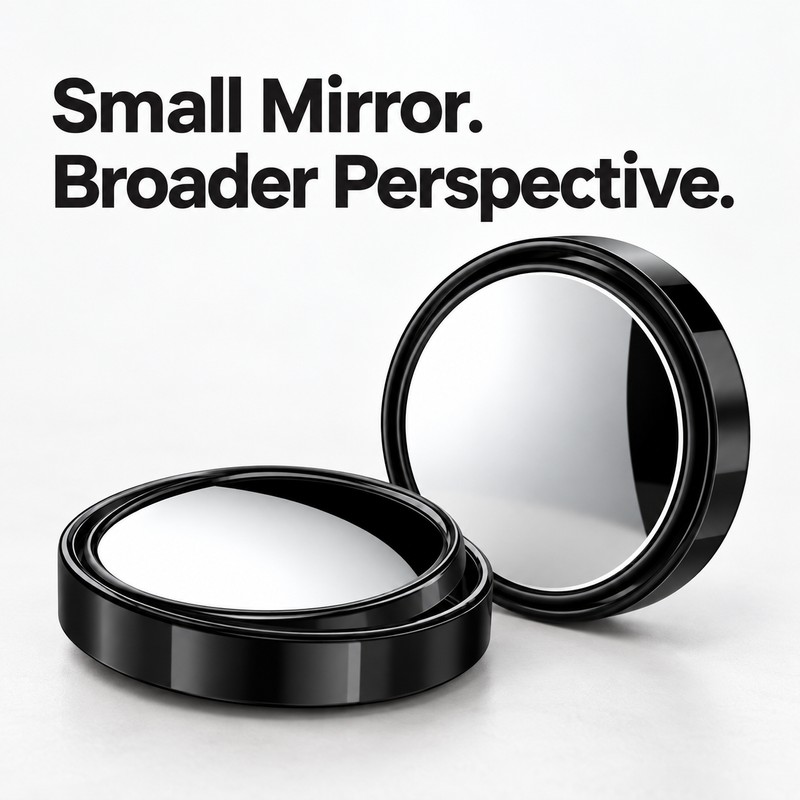 Round Blind Spot Mirrors for Car Side-View Assistance – Compact