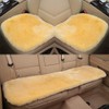 OGLAND Fluffy Genuine Australia Sheepskin Car Seat Cover for Auto