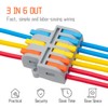 XALXMAW 5Pcs Lever Wire Connectors, 3 in 6 Out Quick