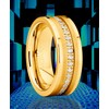 Metal Masters Co. Tungsten Carbide Gold Tone Wedding Band Eternity