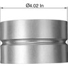 4" Inch / 100 mm Metal Vent Duct Connector -