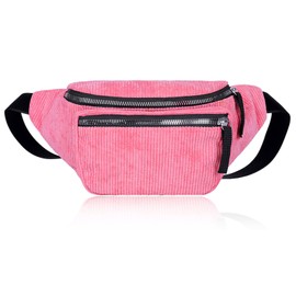 Bauchtasche Damen Stylisch, Handmade Cord Bodybag Crossbody Bag Hipbag für Damen, Herren, Unisex (Rosa, Kord)