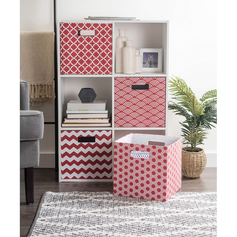 DII Hard Sided Collapsible Fabric Storage Container for Nursery, Offices,