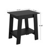 IDEALHOUSE End Table, Narrow Side Table with 2 Tier Storage