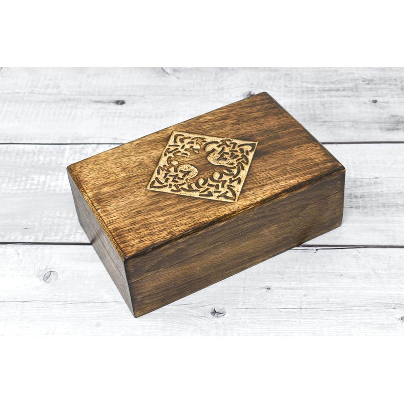 Ajuny Jewellery Box Indian Handmade Country Style Wooden, Storage Box